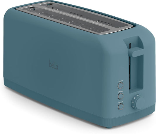 bella Fits-Anywhere™ Slim Toaster, 2 Slice Extra Long & Wide Slot, Oatmilk