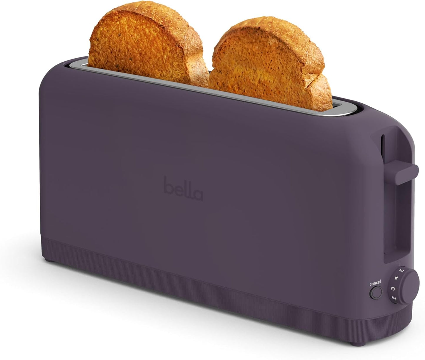 bella Fits-Anywhere™ Slim Toaster, 2 Slice Extra Long & Wide Slot, Oatmilk