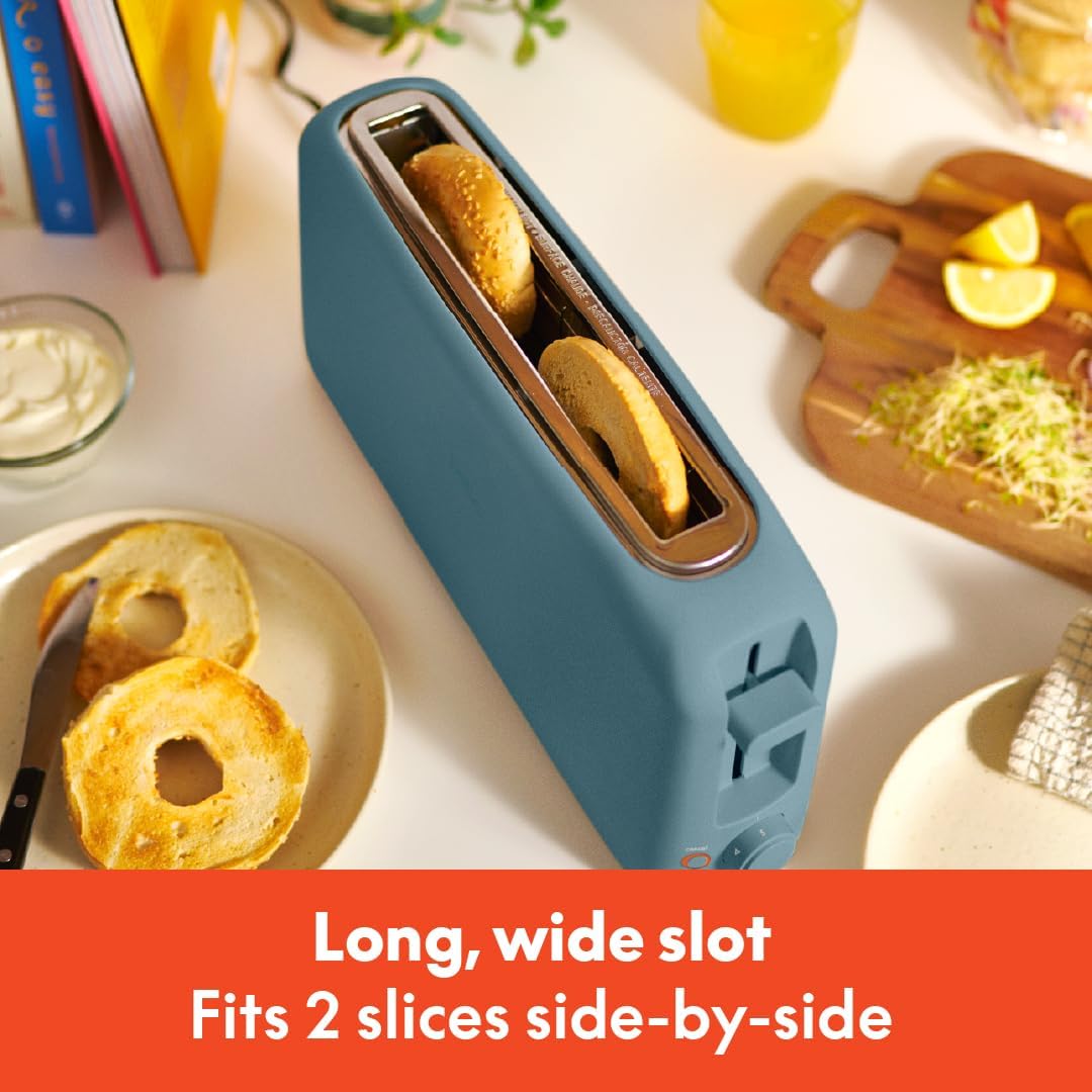 bella Fits-Anywhere™ Slim Toaster, 2 Slice Extra Long & Wide Slot, Oatmilk