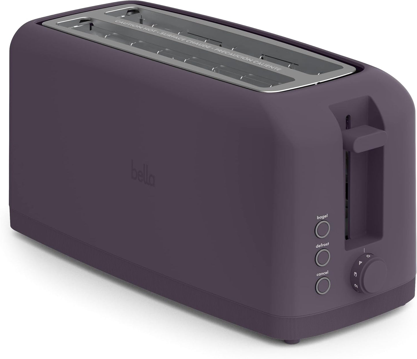 bella Fits-Anywhere™ Slim Toaster, 2 Slice Extra Long & Wide Slot, Oatmilk