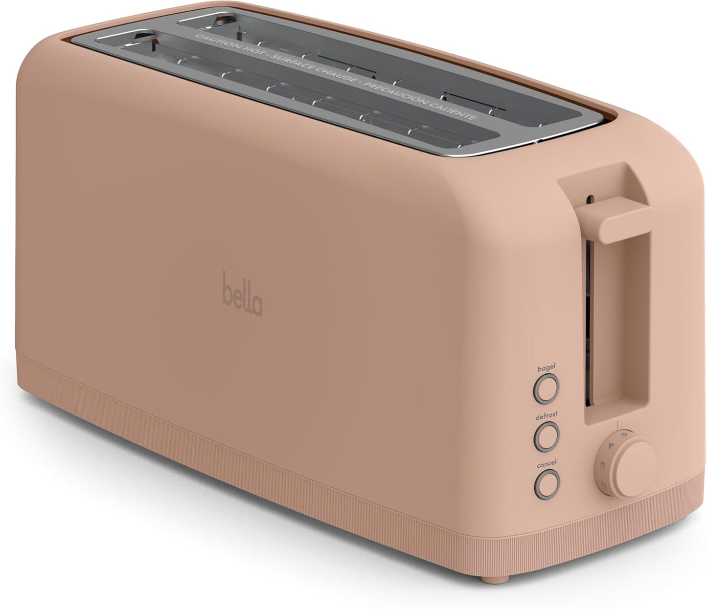 bella Fits-Anywhere™ Slim Toaster, 2 Slice Extra Long & Wide Slot, Oatmilk